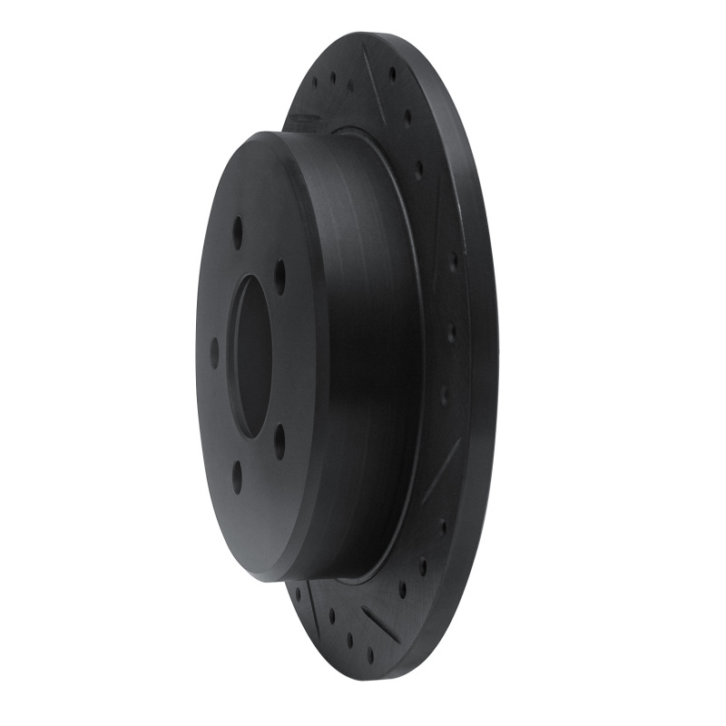 Ford Explorer Brake Rotor (1) - Rear Right - R1 Concepts - Drilled & Slotted - Black - `95-`02